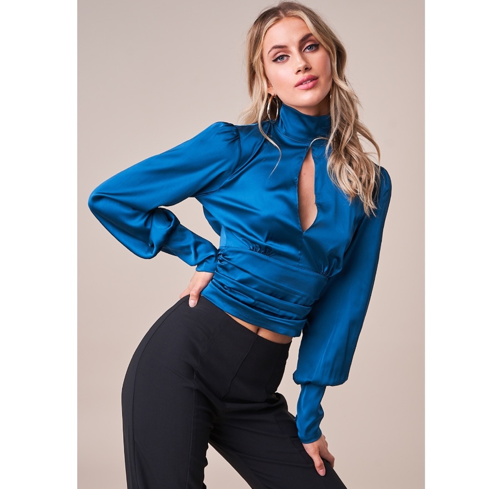 Mock Neck Blouse